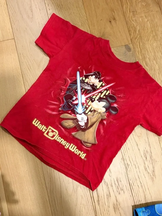 Boys 4T Disney Bundle Mickey Mouse Red & Blue Swim Set / Star Wars Tee - Picture 6 of 8